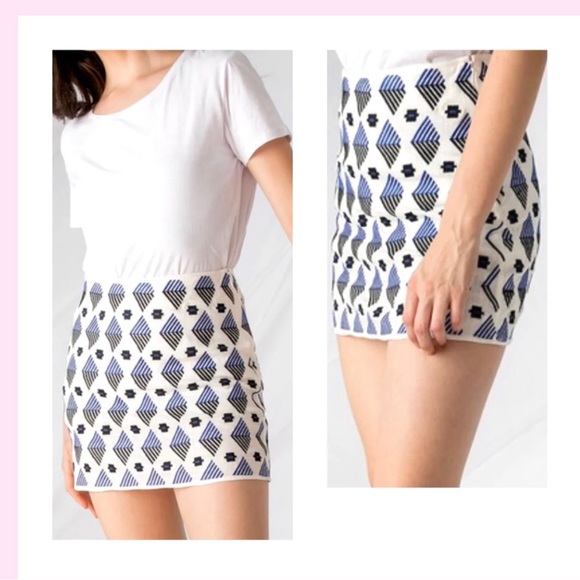 THML Dresses & Skirts - THML EMBROIDERED MINI SKIRT LARGE